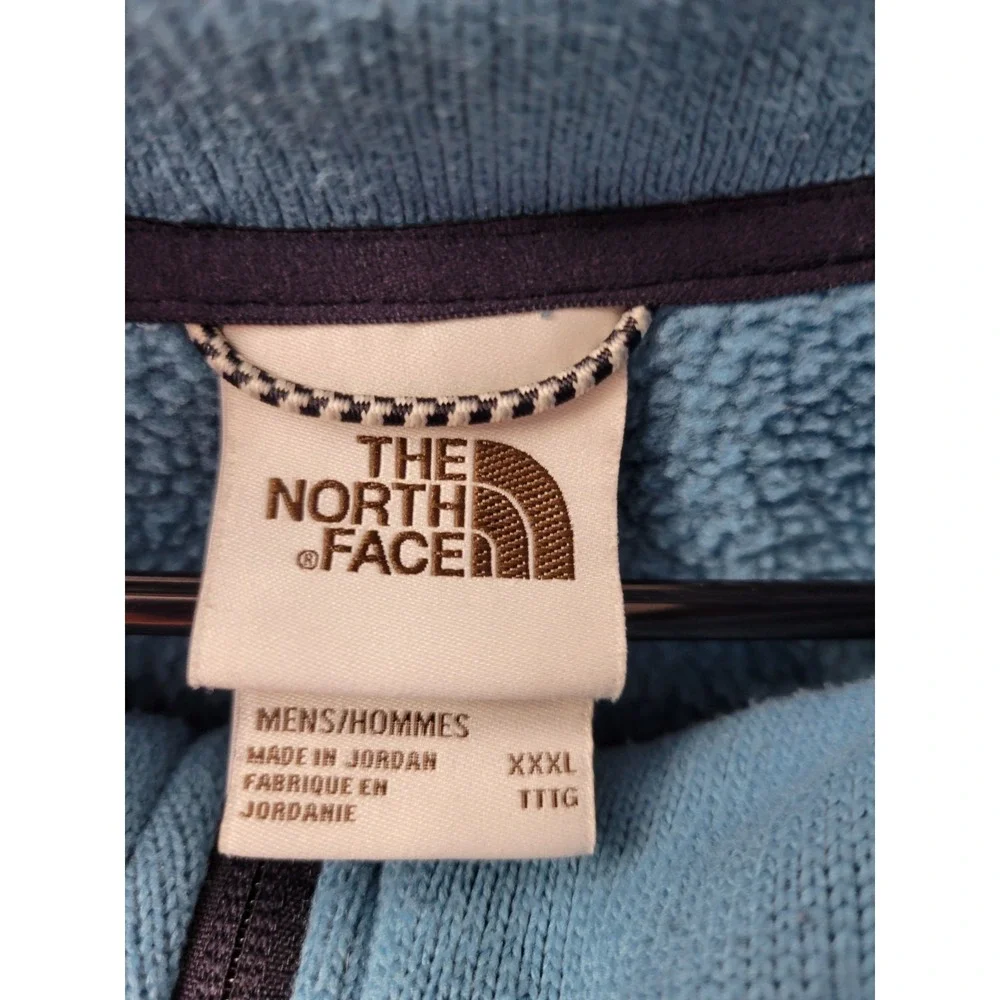 The North Face Men's 3XL XXXL 1/2 Zip Pullover Fleece Sweater Blue EUC